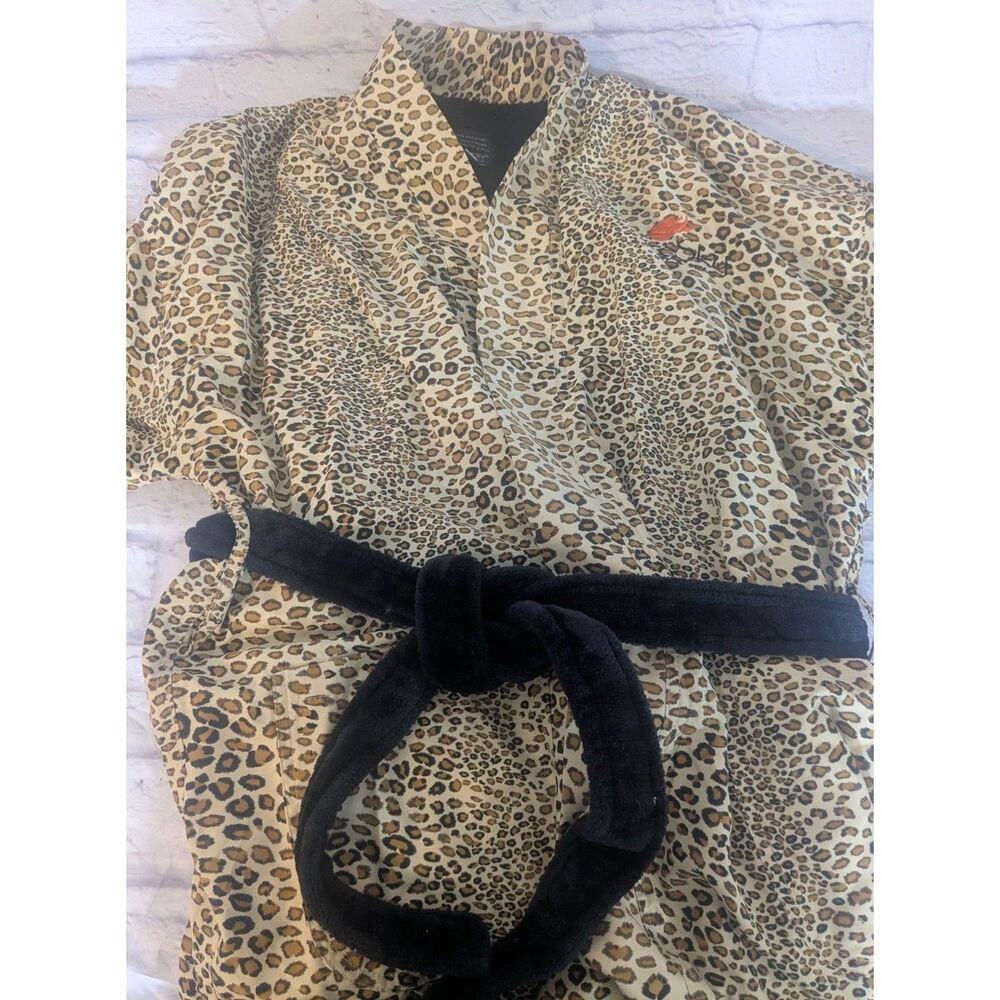 Kimpton Luxury Resort & Spa Leopard Cheetah Bath Robe Size L/XL New Tie - Picture 6 of 6